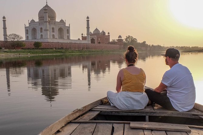 5 Day Golden Triangle with Train Experience-Taj Mahal Sunrise/Set - Agra Fort and the Taj Mahal at sunset