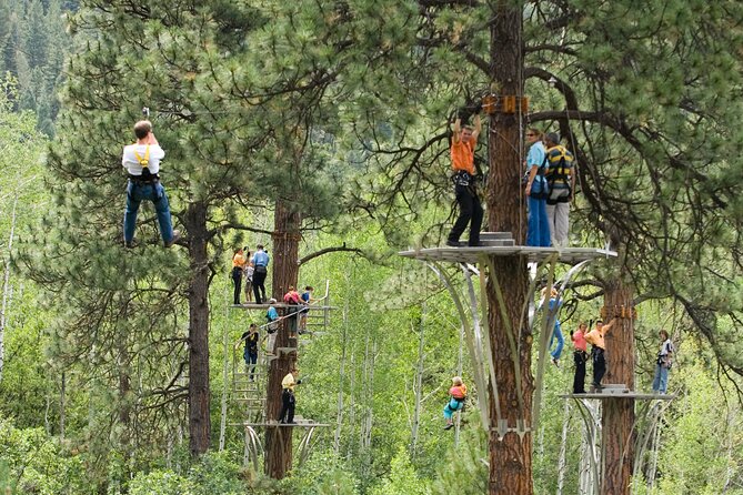 All-Day Guided Zipline Tour with Train Ride and Lunch in Durango - Safety training before the first cable