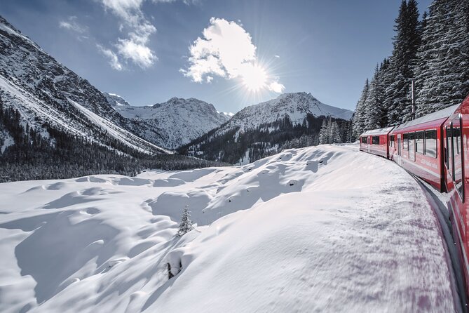 Bernina and Glacier Train Two Routes in One Day from Milan - Preda, the high point, and the ride toward St. Moritz
