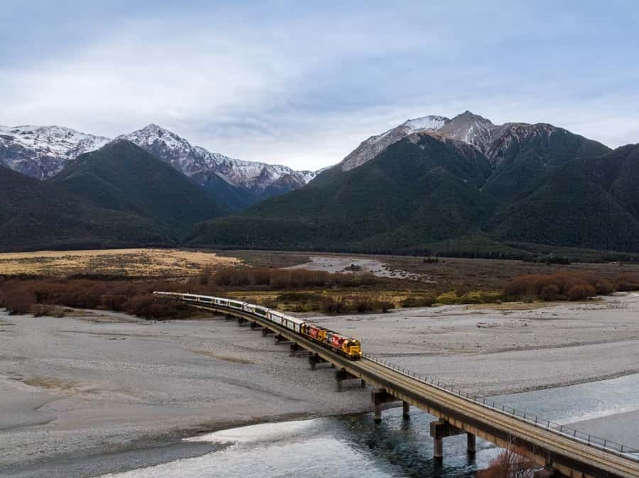 Christchurch to Franz Josef 1 Way Tour inc TranzAlpine Train - The TranzAlpine from Christchurch to Greymouth