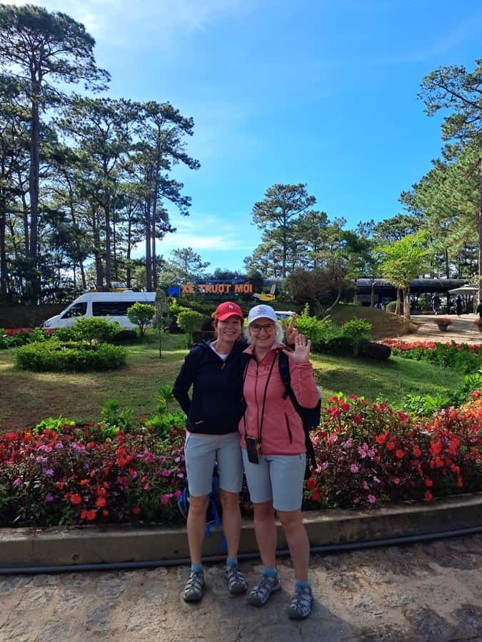 Dalat city tour by private car Combined train trip, Ziplines - Datanla Waterfall and the optional rides
