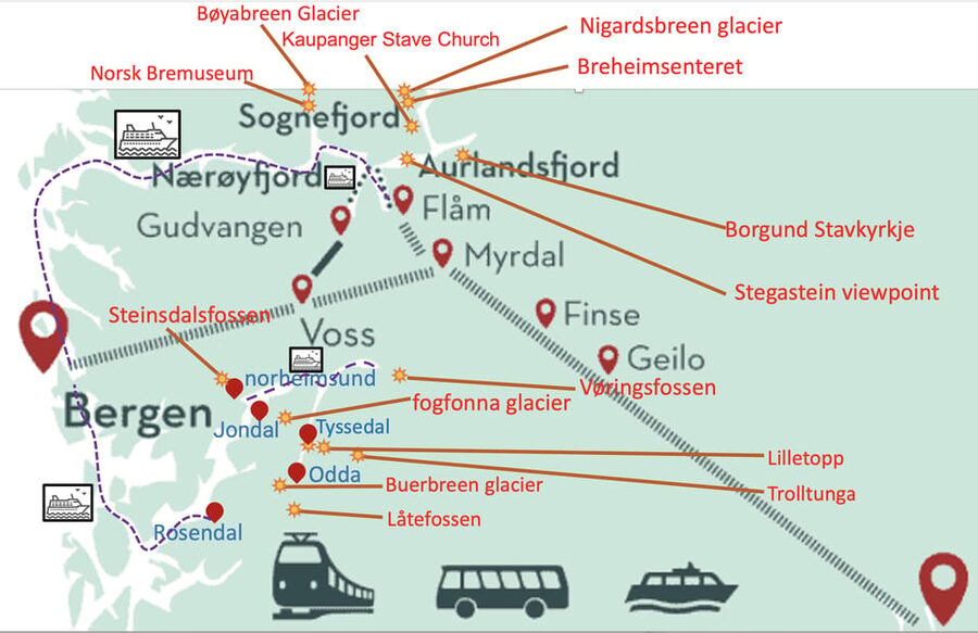 Flåm Flexible Tour with Stegastein, cruise and train include - Price, timing, and what you really receive