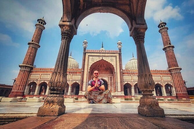 From Delhi Private Taj Mahal and Agra Day Trip by Gatimaan Train - Mehtab Bagh and the rear view of the Taj Mahal