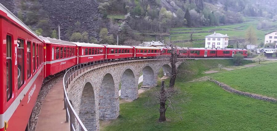 From Milan: Lake Como and Bernina Train Day Trip - The long coach crossing toward St. Moritz