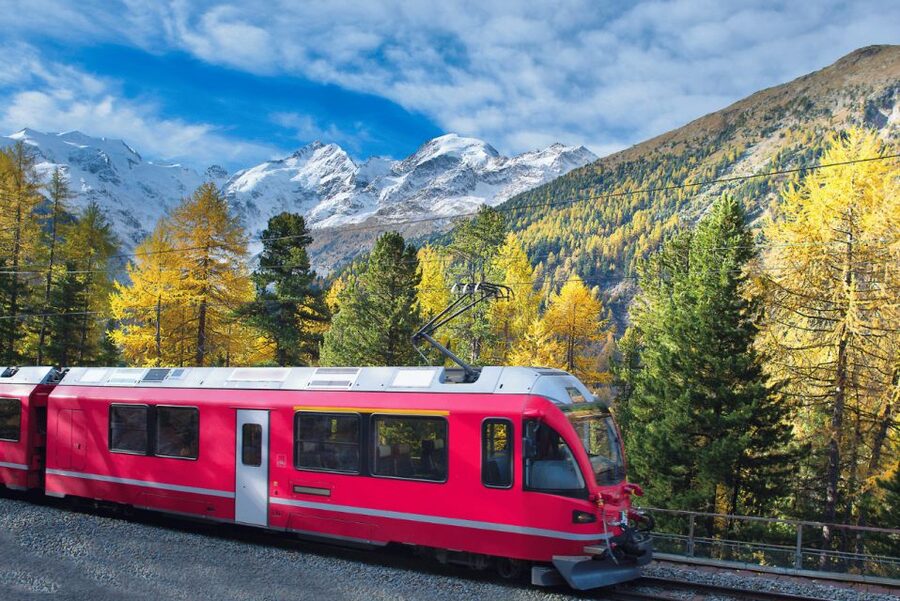 From Milan: Round-Trip Bernina Red Train to Saint Moritz - The return through the Alps