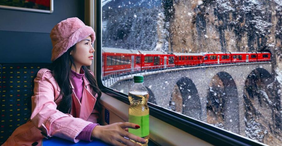 From Milan: St Moritz & Alps Day Trip with Bernina Red Train - The Bernina Red Train to Tirano
