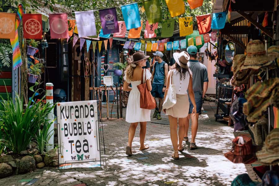 From Port Douglas: Kuranda via Scenic Rail or Skyrail Option - Two hours in Kuranda village