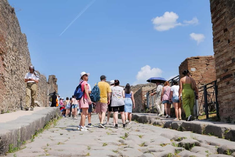 From Rome: Pompeii Ruins Tour with Expert Guide & Fast Train - Meeting the team at Naples