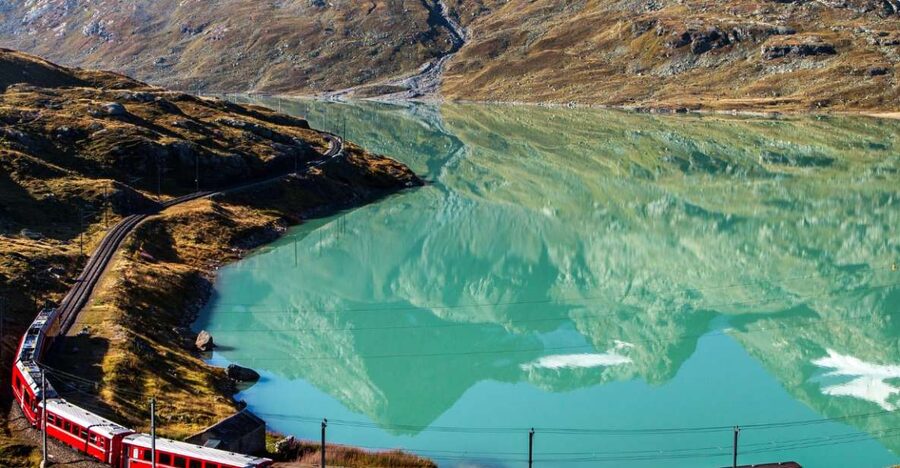 From Saint Moritz: Bernina Red Train to Tirano - The high Alpine ride to 2,253 meters