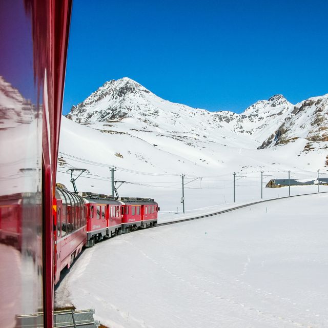 From Saint Moritz: Bernina Red Train to Tirano - First class or second class?