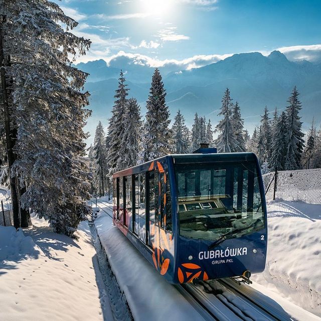 From Zakopane: Tatra Mountains with Hot Springs & Funicular - Riding the Gubałówka funicular to 1,122 meters