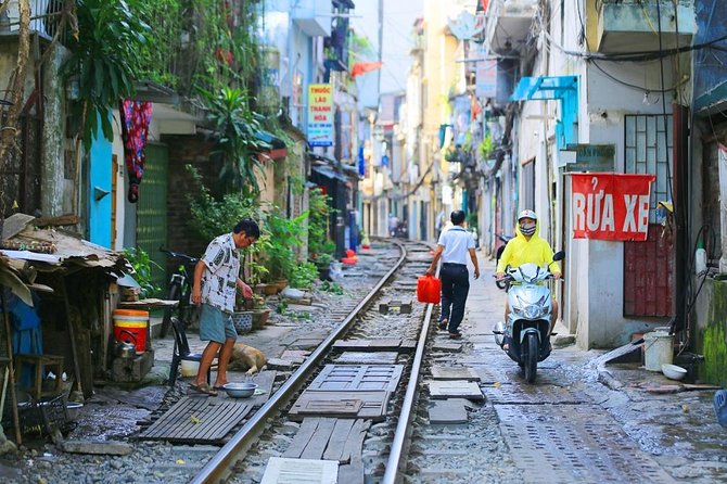 Hanoi city tour and drinking beside railway- group tour - A full Hanoi day for $36
