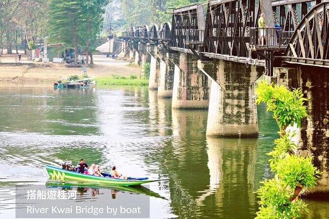 Historic Kanchanaburi:Train, Boat, Skywalk from Bangkok(No Lunch) - The River Kwai by wooden boat