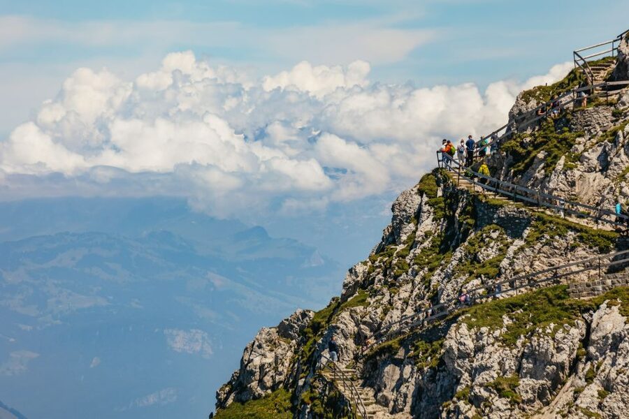 Lucerne: Mt. Pilatus Cable Car, Cogwheel Train & Lake Cruise - The cogwheel railway down a 48 percent slope