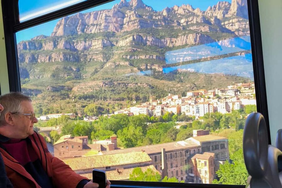 Montserrat Small Group Tour with Train and Cable Car - The 55-minute train ride from Barcelona