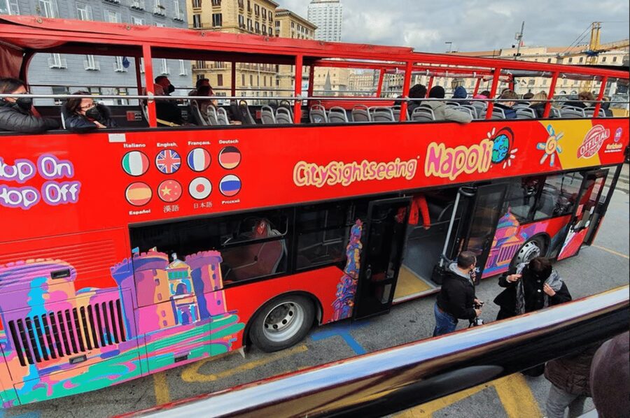 Naples: Hop-On Hop-Off Bus Tour with Train from Salerno - From Salerno station to Naples Central Station