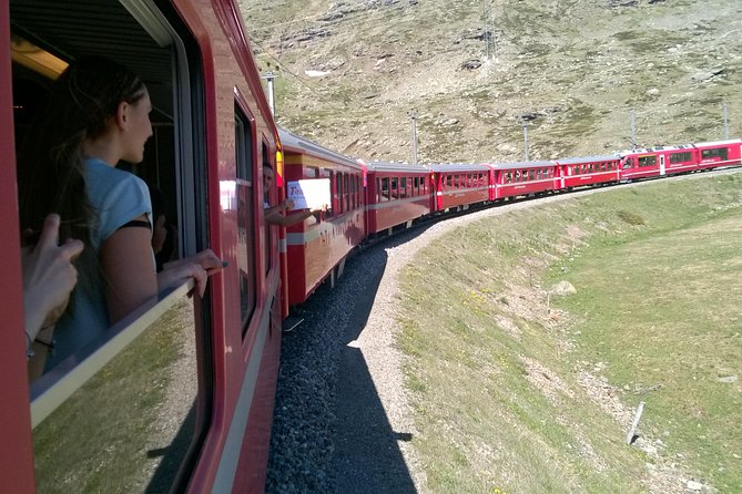 Private tour to Bernina train & Lake Como. Hotel pick-up - An hour in St. Moritz at 1,856 meters