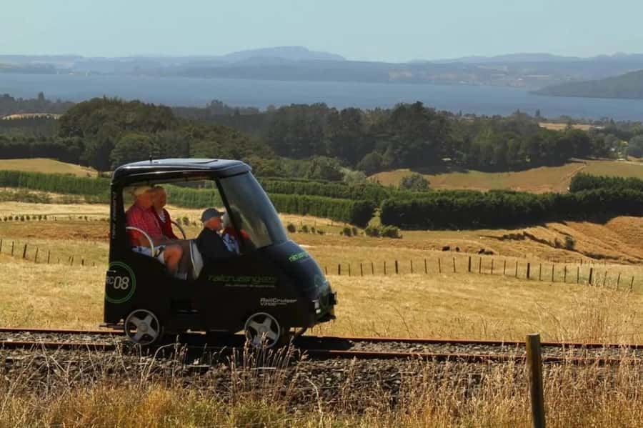 Rotorua Railcruising: Self-Drive Rail Car with Audio Guide - Taking the controls at 20 km/h