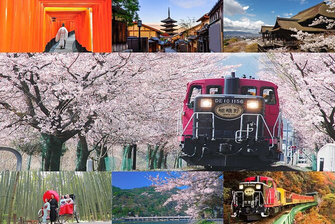 Sagano Romantic Train & Arashiyama, Kiyomizudera, Fushimi Inari Taisha Day Tour - Starting at Fushimi Inari’s red torii gates