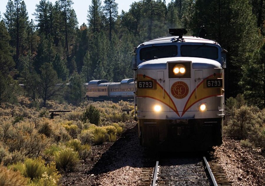 Sedona/Flagstaff: Grand Canyon Tour & First-Class Train Ride - From Williams through forests and high desert