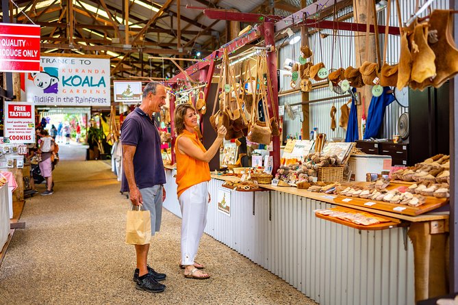Skip the Line Kuranda Scenic Railway Gold Class and Skyrail Rainforest Cableway - Kuranda village: markets, lunch, and how to use your free time