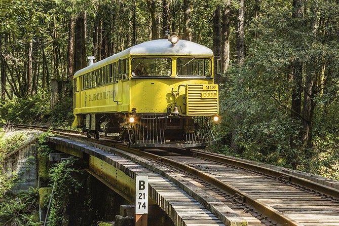 Skunk Train: Wolf Tree Turn from Willits - A vintage diesel-electric ride, not a steam excursion