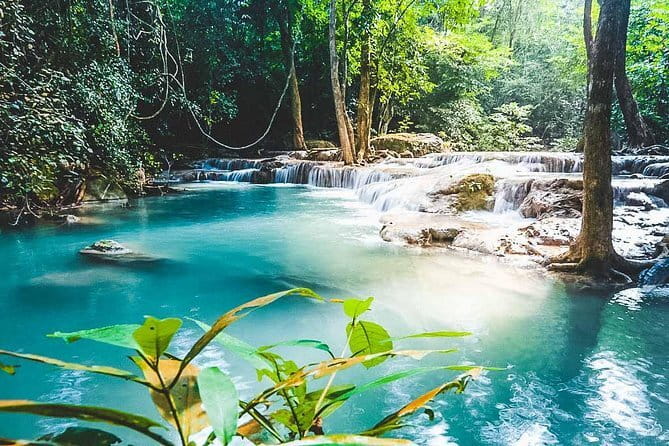 Small Group: Kanchanaburi Death Railway, Erawan Waterfall and Elephant - The one-hour elephant camp visit