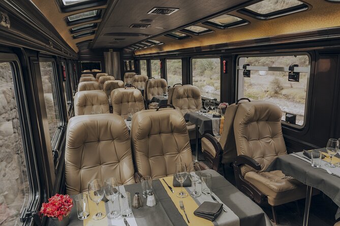 The First Class Machu Picchu Train by Inca Rail - Three-course meals, wine, and pisco sour