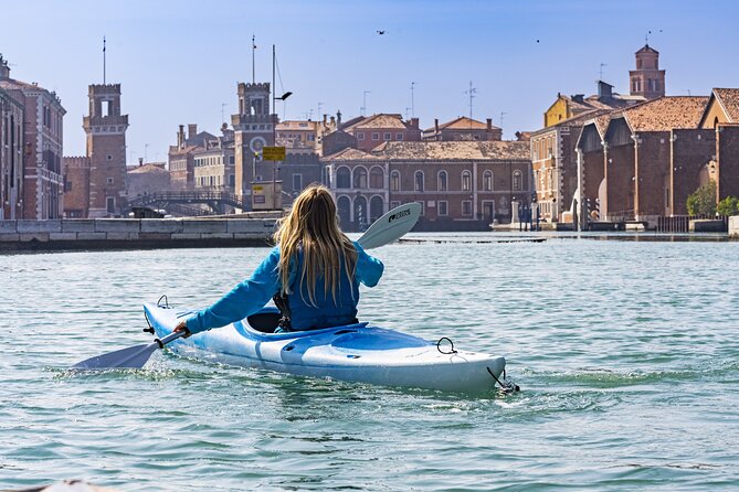 Venice Beginner's Kayak Tour: train & visit the Medieval Arsenal - Why a Kayak Gives You a Different Venice